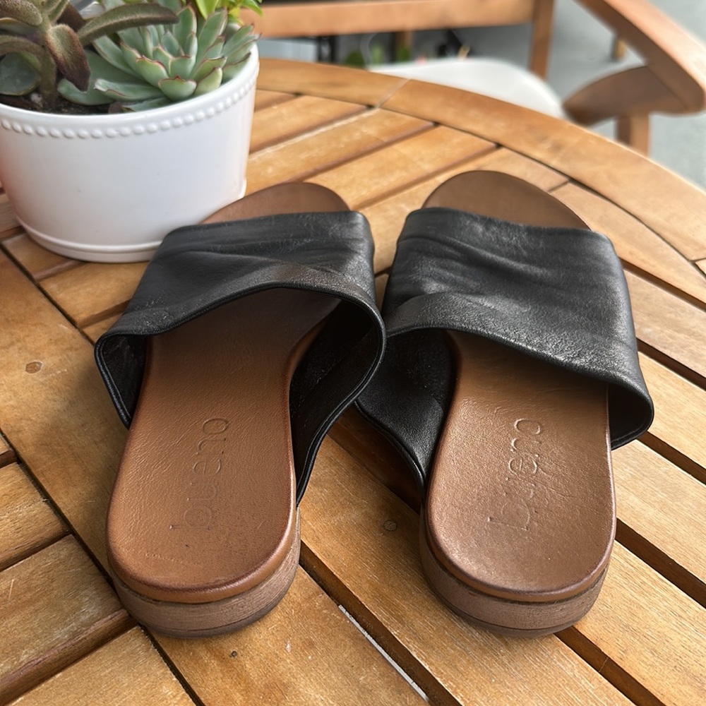 BUENO black leather slide sandals (37) ✨ - Picture 5 of 6